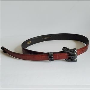 Vicenza Genuine Calfskin Alligator‎ Print Belt.